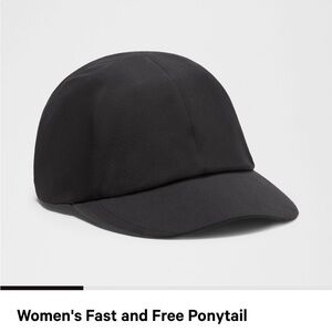 Lululemon Women's Fast and Free Ponytail Cap - Black NWT